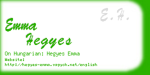 emma hegyes business card